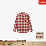 Levi's®SilverTab™25年新款男士美式复古格子休闲针织衬衫 红黄 S