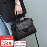 viney包包女包牛皮斜挎妈妈包中年手提单肩包生日新年礼物送女生女友