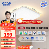 欧普照明（OPPLE）全光谱护眼吸顶灯客厅灯照明灯具简约风方灯满天星智控-24W