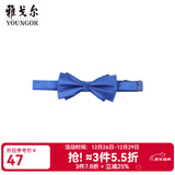 雅戈尔（YOUNGOR）领带男士领结领结涤丝面料红色商务西装领带新郎结婚蝴蝶结 蓝色-VELJ759985HQQ 散装