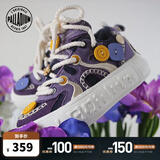 帕拉丁（PALLADIUM）扣子鞋运动休闲鞋情侣款低帮帆布鞋女鞋男鞋子 鼠尾草紫/白 37