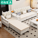 北尚（Sit Down）美式奶油风实木沙发客厅2025新款冬夏两用沙发大小户型沙发家具 四人位+贵妃位