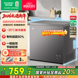 容声200升一级能效节能低噪冷藏冷冻可转换冰柜家用高效减霜大容量冷柜以旧换新国家补贴 BD/BC-200ZMSA伯雅钢 200L