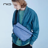 NIID原创邮差包男士包包单肩包城市机能斜挎包多功能男包休闲挎包R1 雾蓝(不含卡盒)