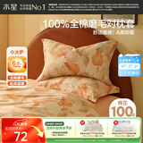 水星家纺枕套纯棉100%全棉磨毛柔感对枕套抑菌A类枕头罩一对装双人48x74cm