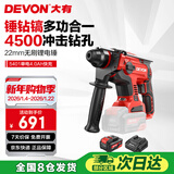 大有（Devon）20V工业级无刷充电锂电电锤5401打混凝土电镐开凿4.0Ah单电快充
