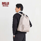 MUJI 带PC收纳袋双肩包背包女旅行包书包电脑包女包通勤包大容量 浅米色5A 长43*宽32*高14cm