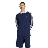 阿迪达斯（adidas）三叶草系列 男 3S PL 长袖POLO KE3574 深靛蓝 S