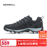 迈乐（Merrell）户外徒步鞋男女款ACCENTOR GTX/WP经典防水透气防滑耐磨登山鞋 J135442-GTX黑（女款） 35