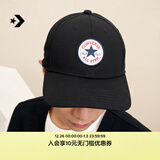 匡威（Converse）官方 男女同款经典星星贴片棒球帽运动帽10022134 10022135-A01/黑色 OSFA
