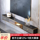 澳之音 超薄悬空电视柜壁挂式现代简约小户型客厅意式轻奢岩板茶几组合 1.79米/莎罗兰岩板/电视柜/A款