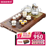 新功鸡翅木茶盘套装功夫茶具套装遥控上水茶盘自动上水烧水壶茶台 F64 配F100遥控电茶炉（无茶具）
