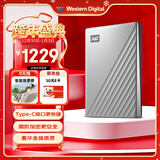 西部数据（WD）移动硬盘4TB type-c Ultra系列 2.5英寸 银 机械硬盘 笔记本电脑外接加密兼容Mac 大容量家庭存储