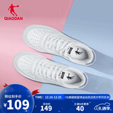 乔丹男鞋板鞋革面小白鞋女鞋空军一号厚底增高情侣休闲运动鞋本命年 女-白色【店长推荐】 38