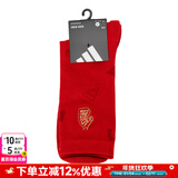 阿迪达斯（adidas） 男袜女袜 26春新款毛巾底跑步休闲时尚休闲袜子透气三双装中性袜 新年红/单双装【马年限定】 【S】主推鞋码:35-38