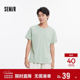 森马（Semir）短袖T恤男纯棉修身25夏纯色内搭男士t恤百搭109925100101