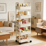 金隆兴小推车置物架宿舍浴室厨房落地多层蔬菜零食置物架婴儿用品收纳架