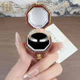 「知韵」足银9999珐琅彩海棠花开口银戒指新中式国风百搭指环送礼 海棠花开口足银戒指   证书+礼盒 约4克