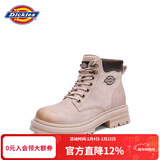Dickies女士马丁靴高帮时尚情侣靴百搭工装靴女 粉色 女款-37 
