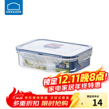 乐扣乐扣塑料保鲜盒饭盒微波炉碗分隔密封盒便当储物盒餐盒水果保鲜盒 长方形【360ml】