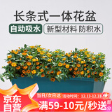 花沃里长方形花盆带托盘 阳台种菜盆种植箱种子育苗盘多肉大花盆长条盆