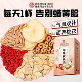 同仁堂苹果黄芪茶120g素颜水红枣枸杞补气血脸暗黄女人养生茶叶12g*10袋