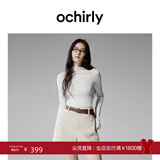 OCHIRLY【特享折扣】澳大利亚100%美丽诺羊毛半高领毛衣女高级冬 米白 M