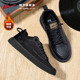 回力男鞋商务休闲皮鞋子男百搭板鞋运动鞋 1768 黑色    43   