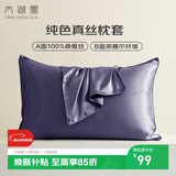 太湖雪纯色真丝枕套 100%桑蚕丝绸 单面真丝枕套单只装星月紫 48*74cm