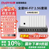 锐捷WiFi7 2.5G无线AP面板套装3600M 1拖8全屋路由器ac+ap组网大户型RG-EG209MG-P+RG-EAP172(MG)*8