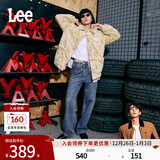 Lee【张凌赫代言】中蓝色水洗428懒懒裤高腰女显瘦宽腿牛仔裤潮流 中蓝色 25