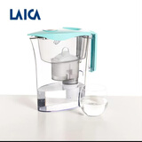 莱卡（LAICA）意大利净水壶 家用直饮滤水壶 过滤净水器 自来水过滤器 3.1L大容量 蓝色1壶2芯【过滤直饮】