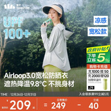 蕉下（beneunder）防晒衣女宽松百搭防紫外线出行AL417浅炭灰均码