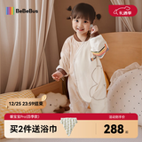 bebebus婴儿睡袋春秋冬恒温儿童睡衣四季通用暖宝宝pro分腿防踢被双层L码