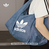 adidas「云朵包」牛仔风大容量运动挎包女子阿迪达斯官方三叶草 制服蓝 NS