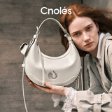 蔻一（Cnoles）赵昭仪同款弦月腋下包包女士大容量斜挎单肩包520送女朋友礼物