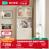 林氏家居现代简约家用厨房餐边柜靠墙一体客厅储物小立柜 0.8M餐边柜+上柜