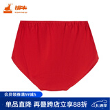 铜牛 女士内裤 汗布 大码加肥型三角裤 吸湿透气内裤 VC005 中国红 1条 XL (175/100)