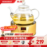 新功（SEKO）喷淋电陶炉煮茶器烧水壶电水壶电茶炉高硼硅玻璃电茶壶 Q6A/Q10A Q6A(配玻璃烧水壶)