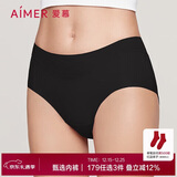 爱慕内裤女经典KiKi裤中腰三角裤轻薄净痕多色AM22100黑色