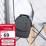 高尔夫GOLF单肩包男士休闲帆布迷你斜挎包防泼水潮流帆布包百搭小包随身挂包时尚手机包5I596335J灰色