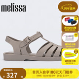 梅丽莎（melissa）新款时尚编织女士简约通勤果冻罗马凉鞋32408 哑光米色 (AZ228) 37