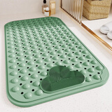 佳洁利 浴室防滑垫淋浴房洗澡地垫卫生间防摔老人孕妇小孩按摩脚垫无味 马尔斯绿（搓脚款） 90cm*60cm 1件数 加厚（大号）
