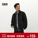 森马（Semir）夹克男冬宽松美式复古水洗牛仔外套时尚棉服拉链开衫103724108103