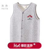 汪汪队立大功儿童马甲秋冬纯棉2025新款男童背心春季宝宝内搭夹棉马夹外穿童装 毛毛灰色 150