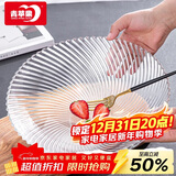 青苹果新年礼物玻璃果盘果斗轻奢客厅装饰婚庆沙拉碗彩盒装11英寸