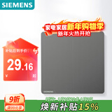 西门子（SIEMENS）开关面板 二开双控开关 86型暗装开关 皓彩深灰银5TA26243NC02