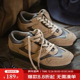 马登男鞋 复古英训鞋低帮轻便休闲鞋反绒皮百搭网面透气运动潮鞋男 橄榄色  马登工装 42