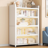 唐辑钢制书柜儿童书架置物架立式收纳柜储物柜一体靠墙柜子2门长60