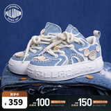 帕拉丁（PALLADIUM）扣子鞋运动休闲鞋情侣款低帮帆布鞋女鞋男鞋子 浅蓝/白-牛仔蓝 36